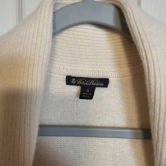 Brooks Brothers Lambswool Argyle Long Tie Sweater Shawl Collar Sweater Cardigan - Picture 3 of 7